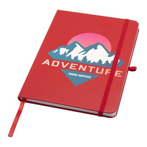 Teak A5 inbunden anteckningsbok och linjerade sidor av återvunnet material Standard | Röd | Inget reklamtryck | Inte tillgängligt | Inte tillgängligt