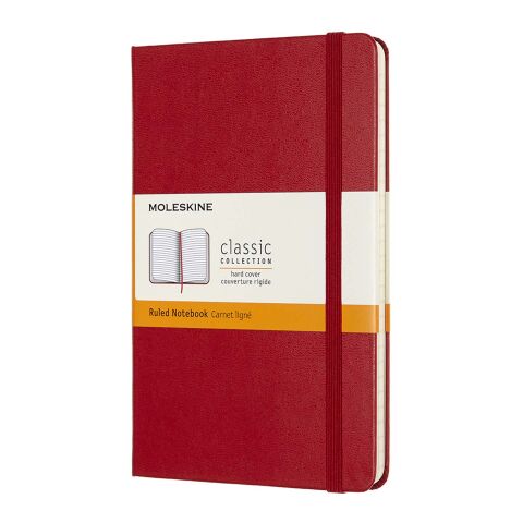 Classic M inbunden anteckningsbok – linjerat Scarlet röd