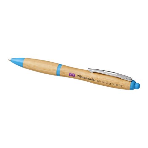 Nash kulspetspenna i bambu Standard | beige-ljusblå | Inget reklamtryck | Inte tillgängligt | Inte tillgängligt