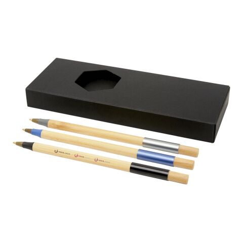Kerf 3-delat pennset i bambu Standard | svart brons-beige | Inget reklamtryck | Inte tillgängligt | Inte tillgängligt