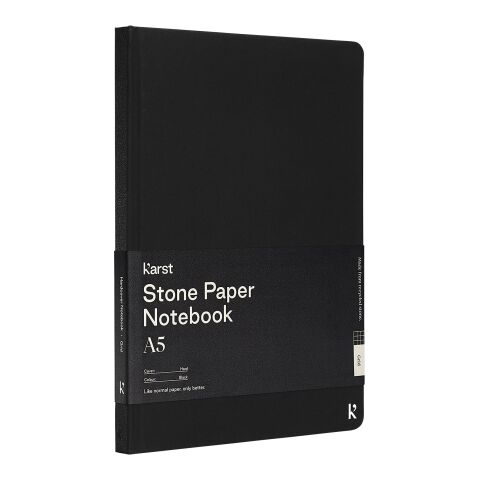 Karst® A5-anteckningsbok med hårda pärmar av stenpapper – kvadratisk Standard | svart brons | Inget reklamtryck | Inte tillgängligt | Inte tillgängligt | Inte tillgängligt