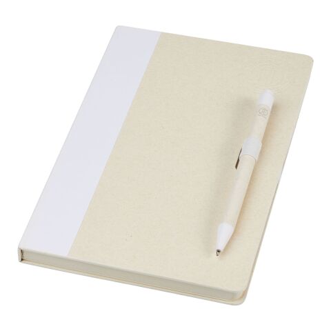 Dairy Dream set med anteckningsbok i A5-format och kulspetspenna Standard | vit | Inget reklamtryck | Inte tillgängligt | Inte tillgängligt