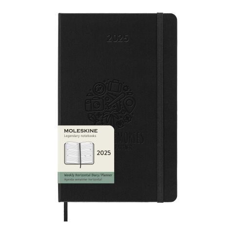 Moleskine inbunden 12-månaders L horisontell veckoplanerare Standard | Svart | Inget reklamtryck | Inte tillgängligt | Inte tillgängligt