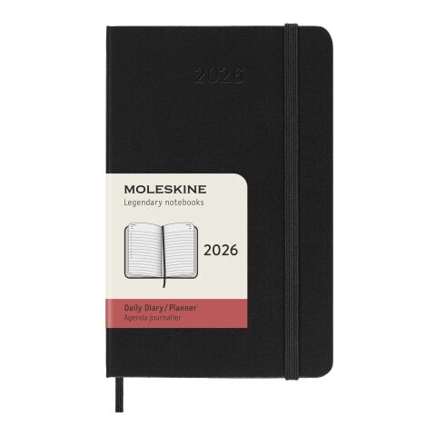 Moleskine inbunden 12-månaders daglig fickplanerare Standard | Svart | Inget reklamtryck | Inte tillgängligt | Inte tillgängligt