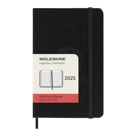 Moleskine inbunden 12-månaders daglig fickplanerare Standard | Svart | Inget reklamtryck | Inte tillgängligt | Inte tillgängligt