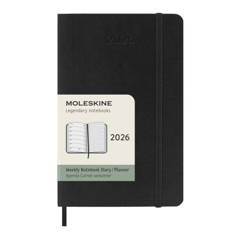 Moleskine 12-månaders veckoplanerare med mjukt omslag Standard | Svart | Inget reklamtryck | Inte tillgängligt | Inte tillgängligt