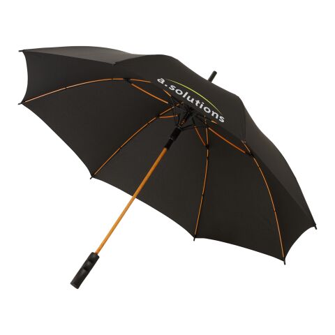 Spark 23&quot; paraply med automatisk upp-/hopfällning Standard | Orange-Svart | Inget reklamtryck | Inte tillgängligt | Inte tillgängligt | Inte tillgängligt