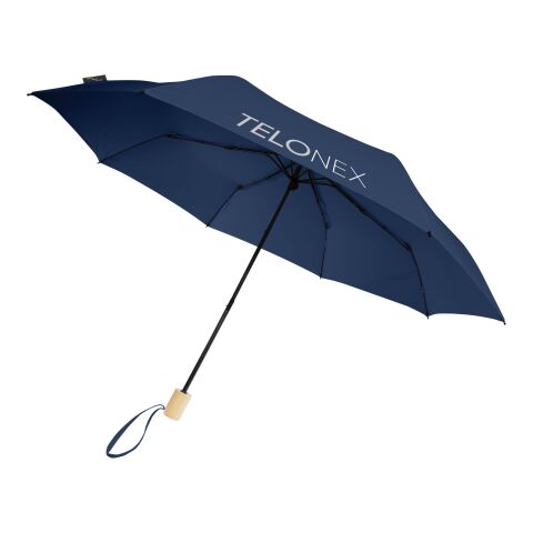 Birgit 21 tum vikbart och vindtätt paraply av återvunnen PET Standard | marinblå | Inget reklamtryck | Inte tillgängligt | Inte tillgängligt