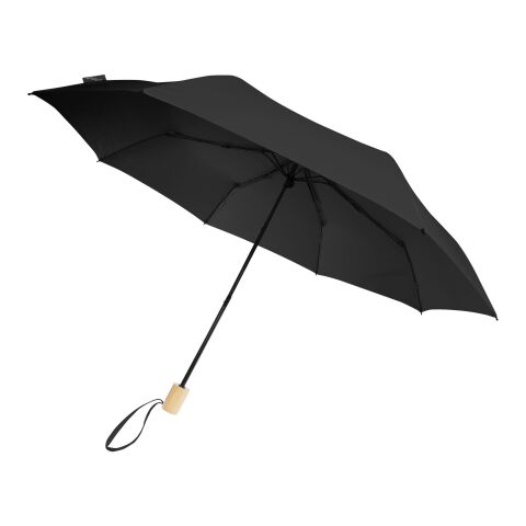 Birgit 21 tum vikbart och vindtätt paraply av återvunnen PET Standard | svart | Inget reklamtryck | Inte tillgängligt | Inte tillgängligt