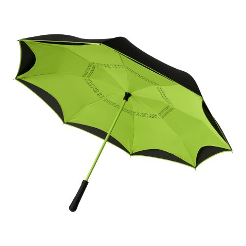 Yoon 23-tums omkastade färger rakt paraply Standard | limegrön-svart brons | Inget reklamtryck | Inte tillgängligt | Inte tillgängligt
