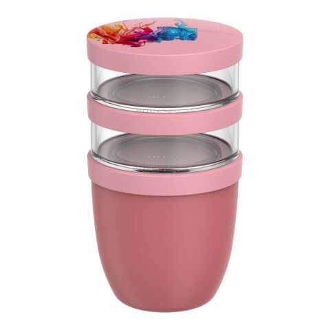 Mepal Ellipse tredelad 500 ml + 2 x 200 ml isolerad matlåda Standard | Rosa | Inget reklamtryck | Inte tillgängligt | Inte tillgängligt