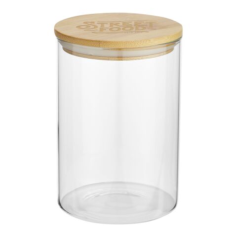 Boley 550 ml matbehållare i glas Standard | beige-vit | Inget reklamtryck | Inte tillgängligt | Inte tillgängligt
