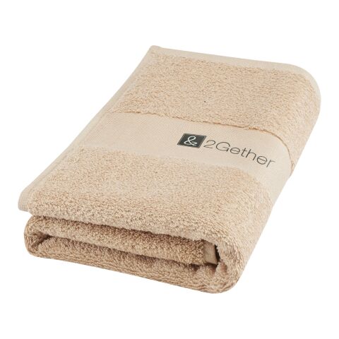 Charlotte badhandduk av 450 g/m² bomull, 50 x 100 cm Beige