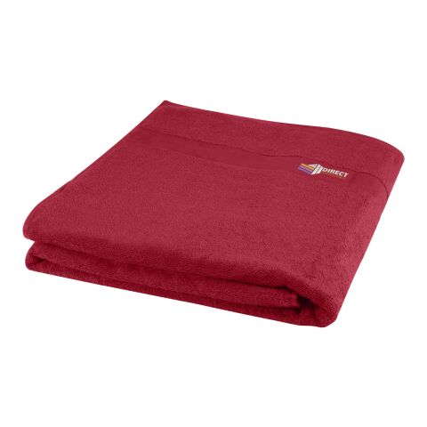 Evelyn badhandduk av 450 g/m² bomull, 100 x 180 cm Röd