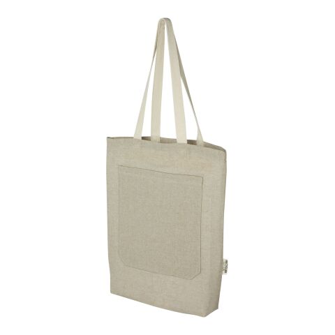 Pheebs 9 liters tygväska av 150 g/m² återvunnen bomull med framficka Standard | beige | Inget reklamtryck | Inte tillgängligt | Inte tillgängligt