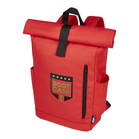 Byron 15,6 tums ryggsäck med rullöppning på 18 l av GRS RPET Standard | röd | Inget reklamtryck | Inte tillgängligt | Inte tillgängligt | Inte tillgängligt