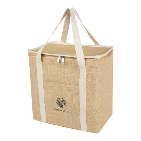 Juta kylväska av 300 g/m² jute, 19 l Standard | beige-vit | Inget reklamtryck | Inte tillgängligt | Inte tillgängligt