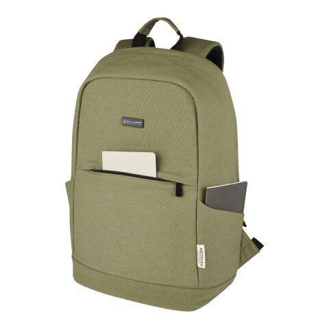 Joey stöldsäker 15,6 tums laptopväska av GRS-återvunnen canvas, 18 l Oliv