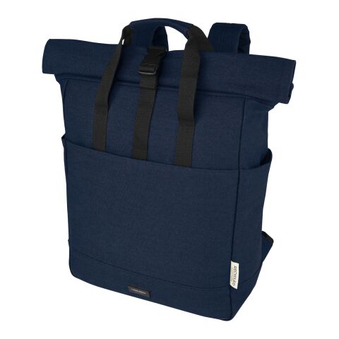 Joey 15 tums laptopväska med rullstängning av GRS-återvunnen canvas, 15 l Standard | marinblå | Inget reklamtryck | Inte tillgängligt | Inte tillgängligt | Inte tillgängligt