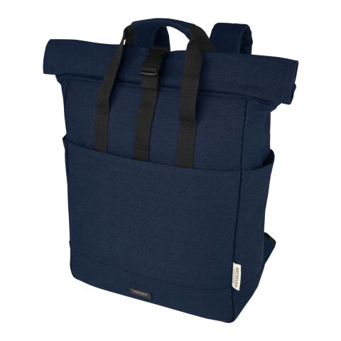 Joey 15 tums laptopväska med rullstängning av GRS-återvunnen canvas, 15 l Standard | Marinblå | Inget reklamtryck | Inte tillgängligt | Inte tillgängligt | Inte tillgängligt