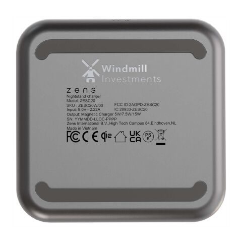 Zens 15 W magnetisk nattduksbordsladdare Standard | Svart | Inget reklamtryck | Inte tillgängligt | Inte tillgängligt