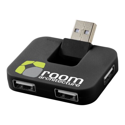 Gaia 4-portars USB-hubb Standard | svart | Inget reklamtryck | Inte tillgängligt | Inte tillgängligt