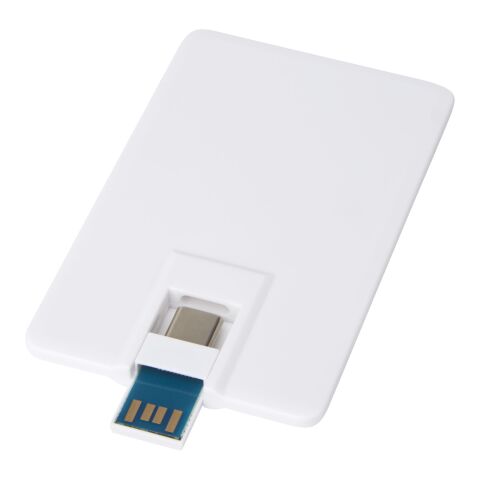 Duo slim 64 GB USB-enhet med Type-C och USB-A 3.0 Standard | vit | Inget reklamtryck | Inte tillgängligt | Inte tillgängligt
