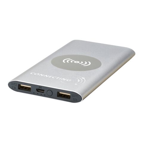 Juice 8 000 mAh trådlös powerbank Standard | Silver | Inget reklamtryck | Inte tillgängligt | Inte tillgängligt