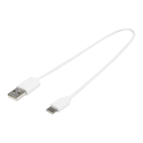 USB-A till Type-C TPE 2 A-kabel vit | Inget reklamtryck