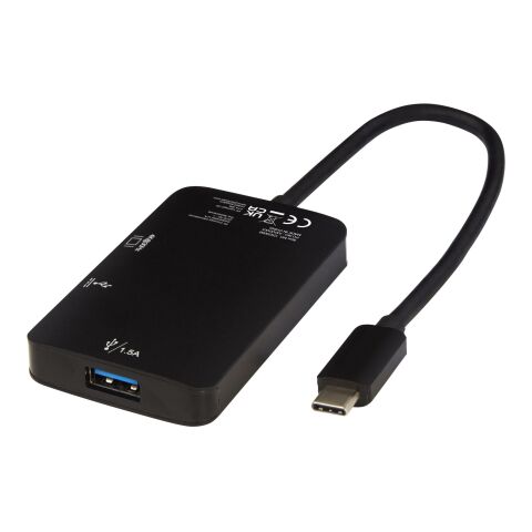 ADAPT multimediaadapter av aluminium Type-C (USB-A/Type-C/HDMI) Standard | svart brons | Inget reklamtryck | Inte tillgängligt | Inte tillgängligt