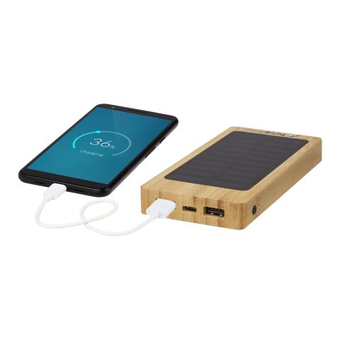 Alata 8 000 mAh soldriven powerbank av bambu