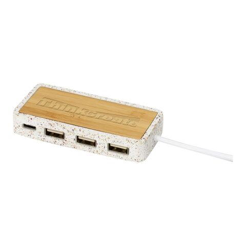 Terrazzo USB 2.0-hubb Standard | beige | Inget reklamtryck | Inte tillgängligt | Inte tillgängligt