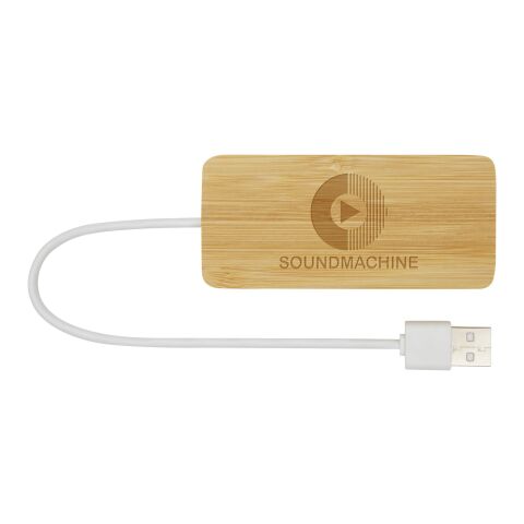 Tapas USB-hubb av bambu Standard | Natur | Inget reklamtryck | Inte tillgängligt | Inte tillgängligt