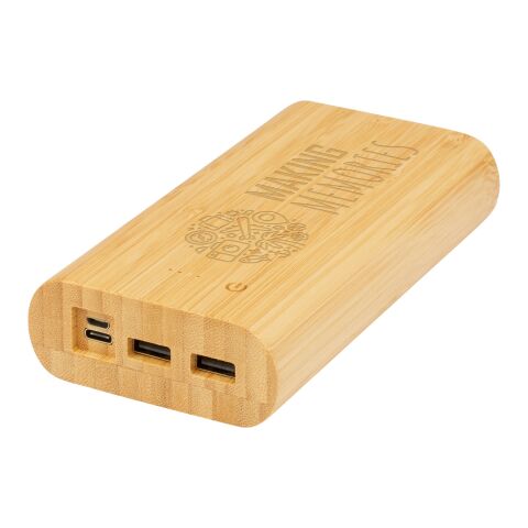 Tulda 20,000 mAh powerbank i bambu Standard | Natur | Inget reklamtryck | Inte tillgängligt | Inte tillgängligt