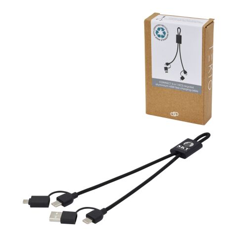 Connect 6-i-1 45 W snabbladdningskabel av RCS-återvunnen aluminium Standard | Svart | Inget reklamtryck | Inte tillgängligt | Inte tillgängligt