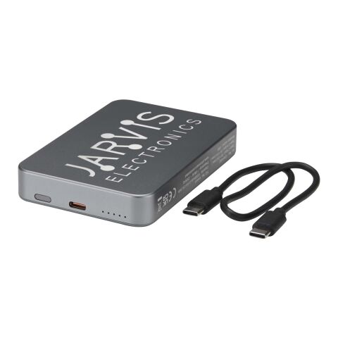Avis 10 000 mAh magnetisk powerbank i RCS-återvunnet aluminium  Gun Metal CT