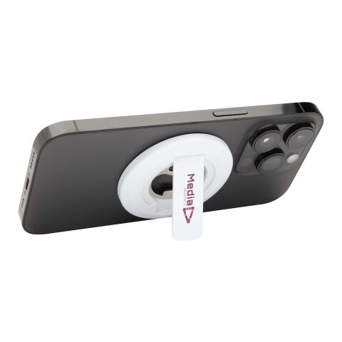 Ain magnetiskt telefonställ av återvunnen plast med flasköppnare Standard | vit | Inget reklamtryck | Inte tillgängligt | Inte tillgängligt