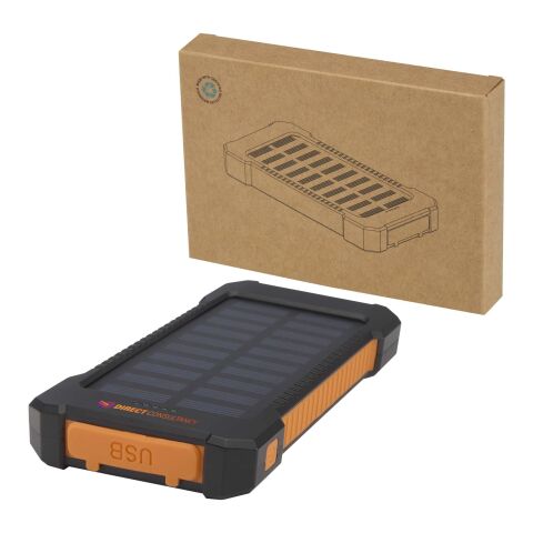 Altair 5 000 mAh 10 W robust solcellsbank av återvunnen plast med inbyggd ficklampa Standard | svart | Inget reklamtryck | Inte tillgängligt | Inte tillgängligt