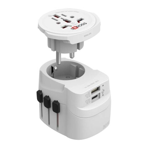 SKROSS® PRO Light USB AC30PD världsadapter vit