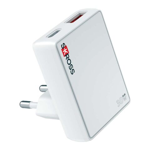SKROSS® Slim 30W väggladdare för Europa vit