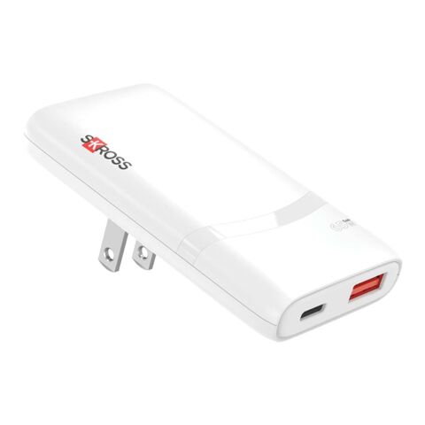 SKROSS® Klip Slim 65W laddare med flera uttag