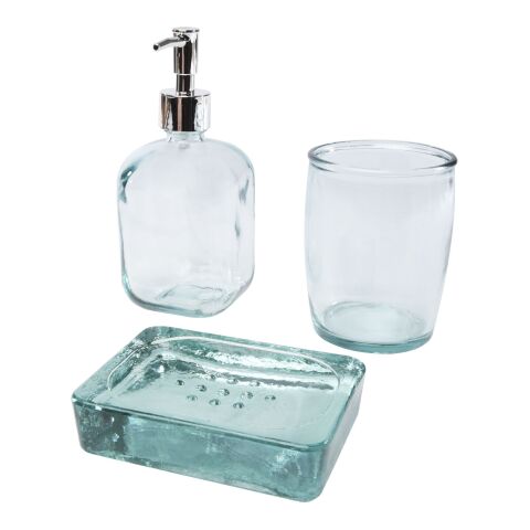 Jabony 3-delar badrumsset av återvunnet glas Standard | vit | Inget reklamtryck | Inte tillgängligt | Inte tillgängligt