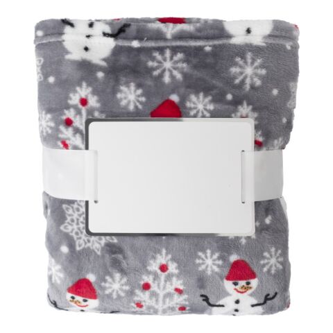 Flannell fleecepläd med vintermotiv (260 g/m2)