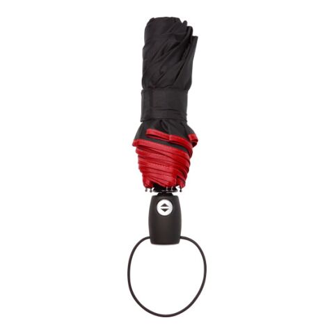 Hopvikbart paraply av pongee (190T), automatisk öppning Röd | Inget reklamtryck | Inte tillgängligt | Inte tillgängligt
