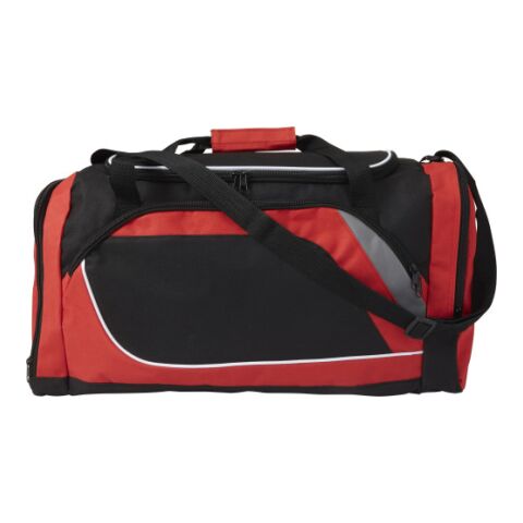 Sportbag med huvudfack samt två sidofack, polyester (600D) Röd | Inget reklamtryck | Inte tillgängligt | Inte tillgängligt