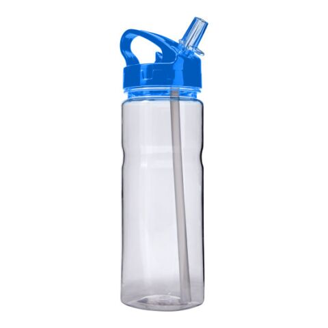 Transparent vattenflaska med sugrör Koboltblå | Inget reklamtryck | Inte tillgängligt | Inte tillgängligt