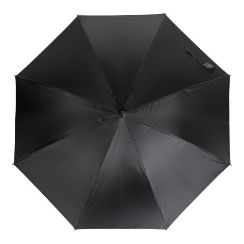 Hopvikbart paraply i polyester (190T), automatisk öppning Svart/Silver | Inget reklamtryck | Inte tillgängligt | Inte tillgängligt