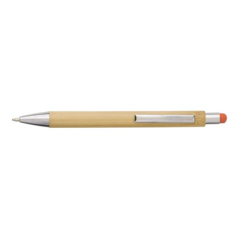 Penna av bambu och plast med touch Orange | Inget reklamtryck | Inte tillgängligt | Inte tillgängligt