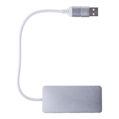 USB-hubb i aluminium Layton Silver | Inget reklamtryck | Inte tillgängligt | Inte tillgängligt