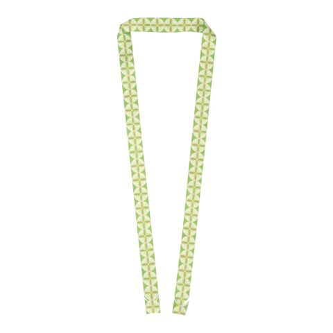 Kord RPET-logoband med pappersbricka  vit | 20mm